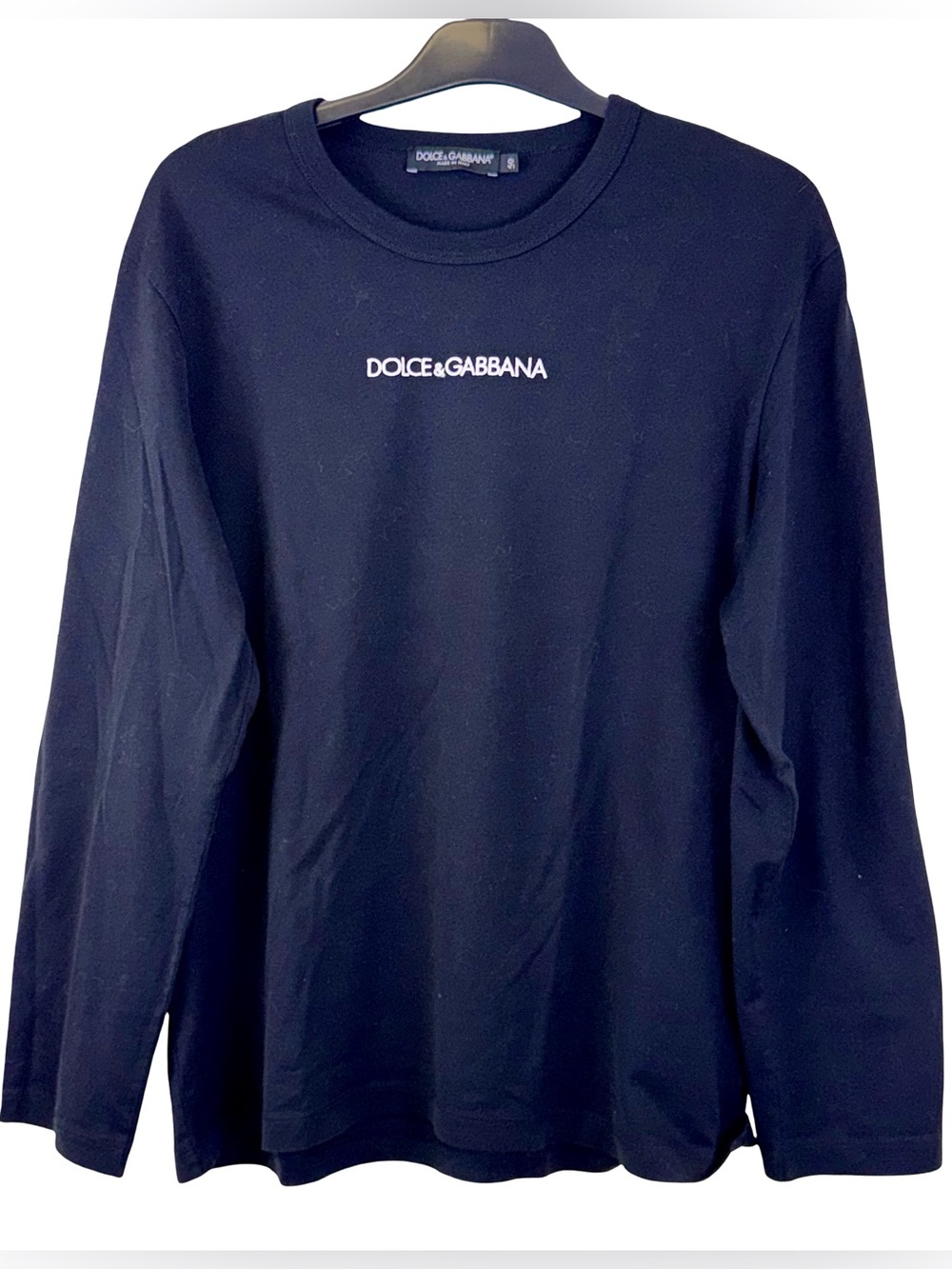 DOLCE & GABBANA LONG SLEEVE T-SHIRT IN BLACK